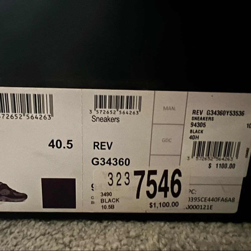 CHANEL Black Suede & Leather CC Logo Sneakers